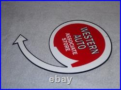 Vintage Western Auto Associate Store 12 Metal Car Parts, Gasoline & Oil Sign Vintage Western Auto Associate Store 12 Metal Car Parts, Gasoline & Oil Sign