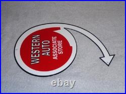 Vintage Western Auto Associate Store 12 Metal Car Parts, Gasoline & Oil Sign Vintage Western Auto Associate Store 12 Metal Car Parts, Gasoline & Oil Sign