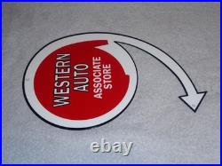 Vintage Western Auto Associate Store 12 Metal Car Parts, Gasoline & Oil Sign Vintage Western Auto Associate Store 12 Metal Car Parts, Gasoline & Oil Sign