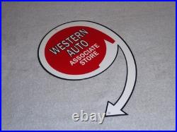 Vintage Western Auto Associate Store 12 Metal Car Parts, Gasoline & Oil Sign Vintage Western Auto Associate Store 12 Metal Car Parts, Gasoline & Oil Sign