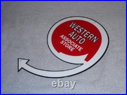 Vintage Western Auto Associate Store 12 Metal Car Parts, Gasoline & Oil Sign Vintage Western Auto Associate Store 12 Metal Car Parts, Gasoline & Oil Sign