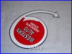 Vintage Western Auto Associate Store 12 Metal Car Parts, Gasoline & Oil Sign Vintage Western Auto Associate Store 12 Metal Car Parts, Gasoline & Oil Sign
