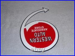 Vintage Western Auto Associate Store 12 Metal Car Parts, Gasoline & Oil Sign Vintage Western Auto Associate Store 12 Metal Car Parts, Gasoline & Oil Sign
