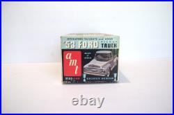 Vintage amt 1953 Ford Pickup Truck 3 in 1 Kit, Molded in Black, WithExtra Parts