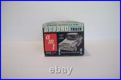 Vintage amt 1953 Ford Pickup Truck 3 in 1 Kit, Molded in Black, WithExtra Parts
