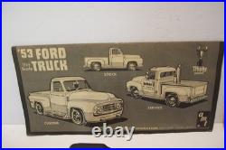 Vintage amt 1953 Ford Pickup Truck 3 in 1 Kit, Molded in Black, WithExtra Parts