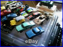 Vintage aurora & eldon camaro slot cars lot n case parts bodies