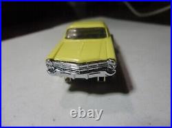 Vintage aurora tjet ho slot car pale yellow ford xl 500 high performance parts
