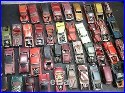 Vintage lot of plastic model cars TONS of parts pieces -MUST SEE ALL PICS