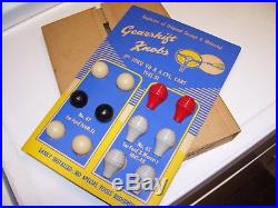 Vintage nos 1941-51 Ford shift knobs v8 on store display board mercury gearshift
