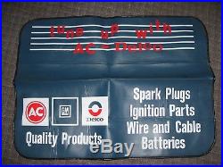 Vintage original 70s GM CHEVROLET nos ac delco battery sparkplugs promo car part