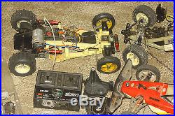 Vintage rc car parts lot tamiya frog brat rollingchassis buggy fx10 futaba