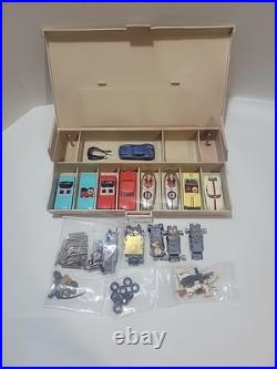Vintage-slot Car Lot-8 Car Bodies/5 Chasis/case & Misc. Parts-untested-for Parts Vintage-slot Car Lot-8 Car Bodies/5 Chasis/case & Misc. Parts-untested-for Parts