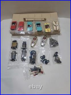 Vintage-slot Car Lot-8 Car Bodies/5 Chasis/case & Misc. Parts-untested-for Parts Vintage-slot Car Lot-8 Car Bodies/5 Chasis/case & Misc. Parts-untested-for Parts