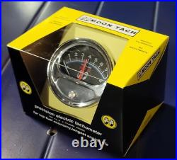 Vintage style 8k Half Sweep 4 Cyl TACH Banger MOONEYES Hot Rod Tachometer Moon