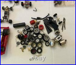 Vtg 1/32 1/42Scale Slot Car Parts Chassis Bodies Wheels Aurora Estate Lot AS-IS