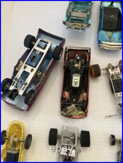 Vtg 1/32 1/42Scale Slot Car Parts Chassis Bodies Wheels Aurora Estate Lot AS-IS