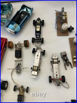 Vtg 1/32 1/42Scale Slot Car Parts Chassis Bodies Wheels Aurora Estate Lot AS-IS