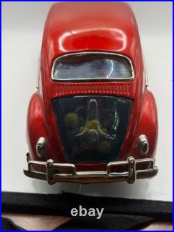 Vtg 1960'S JAPANESE TIN VW VOLKSWAGEN SEDAN CAR KINGSIZE RED BATTERY parts