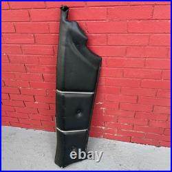 Vtg 1960s Cadillac Vinyl Back Car Door Panel Interior Trim Chrome Accents Black