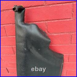 Vtg 1960s Cadillac Vinyl Back Car Door Panel Interior Trim Chrome Accents Black