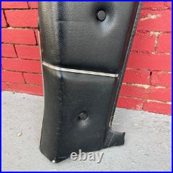 Vtg 1960s Cadillac Vinyl Back Car Door Panel Interior Trim Chrome Accents Black