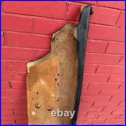 Vtg 1960s Cadillac Vinyl Back Car Door Panel Interior Trim Chrome Accents Black