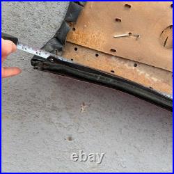 Vtg 1960s Cadillac Vinyl Back Car Door Panel Interior Trim Chrome Accents Black