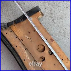 Vtg 1960s Cadillac Vinyl Back Car Door Panel Interior Trim Chrome Accents Black