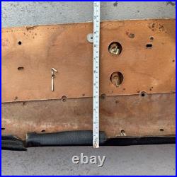 Vtg 1960s Cadillac Vinyl Back Car Door Panel Interior Trim Chrome Accents Black