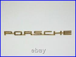 Vtg 1962 63 64 65 Porsche 356B T6 356C Gold Emblem Badge OEM Original Car Part