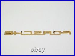 Vtg 1962 63 64 65 Porsche 356B T6 356C Gold Emblem Badge OEM Original Car Part