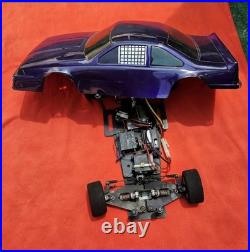 Vtg Bolink/ko-propo Rc Car Chassis Whit Thunderbird Shell For Parts