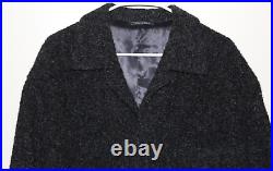 Vtg Components Made Italy Alpaca Car Coat Men's EU 52 US 42 Large Dark Gray