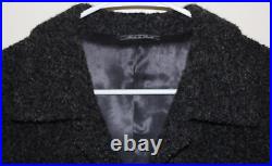 Vtg Components Made Italy Alpaca Car Coat Men's EU 52 US 42 Large Dark Gray