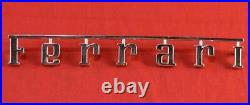 Vtg Ferrari Trunk Emblem Name Plate Script Logo Rear Badge OEM Original Car Part