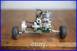 Vtg Gas Engine Log Splitter Farm Toy Car Trailer Enya 09 industrial model PARTS