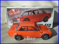 Vtg HPI 1/10 Datsun 510 Rally Car Cup Racer with New Parts, Box, Manual and More