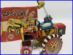 Vtg Marx Disney Donald Duck Wind-up Dipsy Car With Box Restore Repair Parts