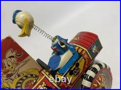 Vtg Marx Disney Donald Duck Wind-up Dipsy Car With Box Restore Repair Parts