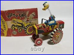 Vtg Marx Disney Donald Duck Wind-up Dipsy Car With Box Restore Repair Parts