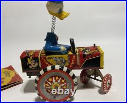 Vtg Marx Disney Donald Duck Wind-up Dipsy Car With Box Restore Repair Parts