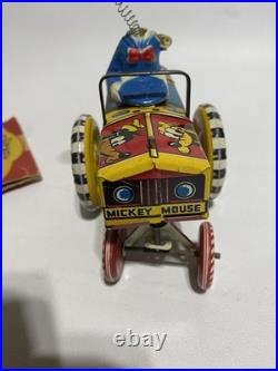 Vtg Marx Disney Donald Duck Wind-up Dipsy Car With Box Restore Repair Parts