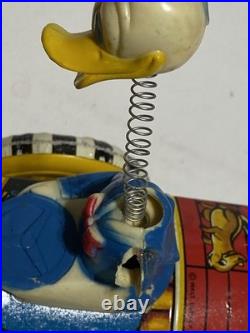 Vtg Marx Disney Donald Duck Wind-up Dipsy Car With Box Restore Repair Parts