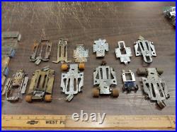 Vtg Massive 1/24 Slot Car 100's Parts Chassis Motors Tires Gears Restoration