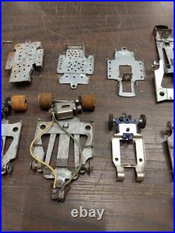 Vtg Massive 1/24 Slot Car 100's Parts Chassis Motors Tires Gears Restoration