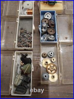Vtg Massive 1/24 Slot Car 100's Parts Chassis Motors Tires Gears Restoration