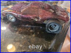 Vtg OFFICIAL SLOT CAR RACING CASE 1960s PARTS & SLOT CARS CLASSIC Thingie 1/24