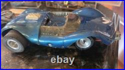 Vtg OFFICIAL SLOT CAR RACING CASE 1960s PARTS & SLOT CARS CLASSIC Thingie 1/24