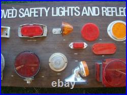Vtg PM APPROVED SAFETY LIGHTS & REFLECTOR Service Station Auto Parts Hot Rod